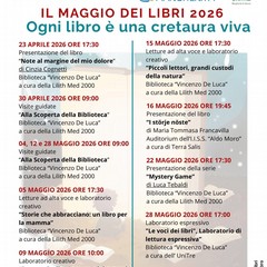 “Ogni libro è una creatura viva”: torna a Margherita la campagna “Il Maggio dei Libri”