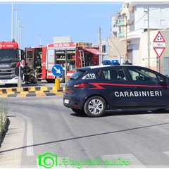 Incendio in un capannone a Margherita di Savoia