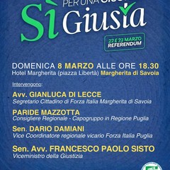 Referendum sulla Giustizia: un incontro sulle ragioni del Sì a Margherita di Savoia
