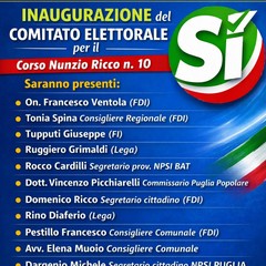A Margherita di Savoia si inaugura il Comitato per il SÌ