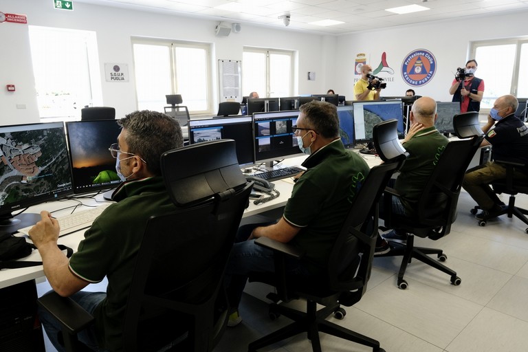 Sala operativa protezione civile