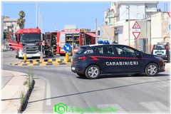 Incendio in un capannone a Margherita di Savoia