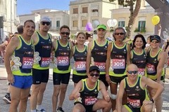 Alcuni atleti della Margherita di Savoia Runners alla Diomediade di Canosa