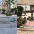 Fontanella in ghisa al posto della fontana in Piazza Vincenzo Russo a Margherita di Savoia