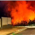 Incendio nelle campagne a Margherita di Savoia: fiamme a ridosso delle villette di Isolaverde