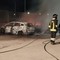 Auto in fiamme nei pressi del comune di Margherita di Savoia