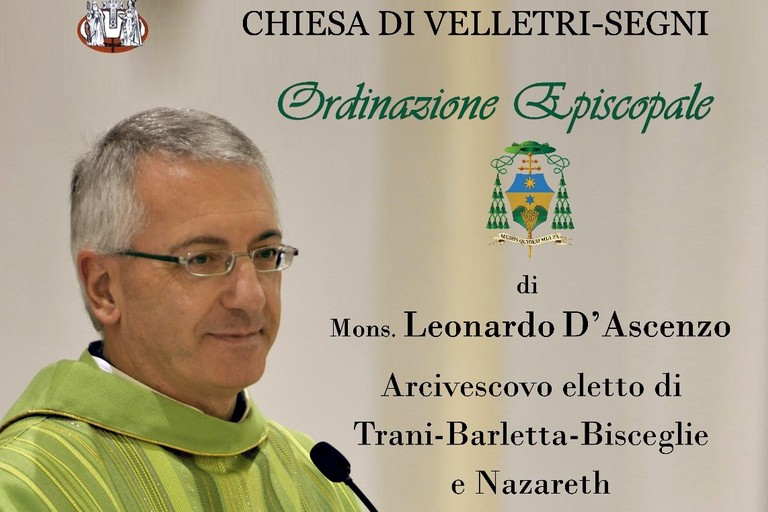 Mons. Leonardo D'Ascenzo, il 14 gennaio l'ordinazione episcopale a Velletri