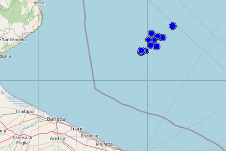 La sequenza sismica registrata al largo delle coste di Margherita negli ultimi 7 giorni